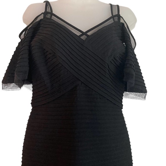 Tadashi Shoji MALIAH COLD-SHOULDER PINTUCK JERSEY DRESS - Picture 6 of 15